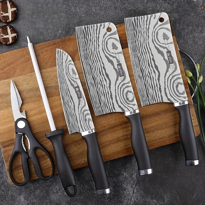 Knife Set Stainless Steel Kitchen Knife Set Super Sharp - Temu