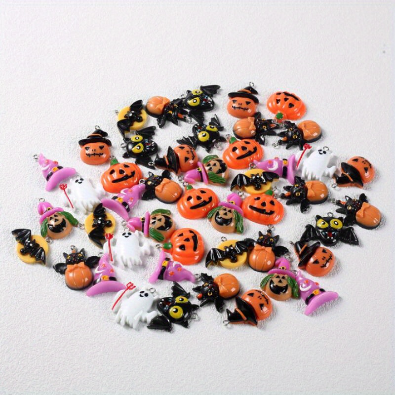 Halloween Colorful Unique Mini Shiny Spider Resin Charms For - Temu