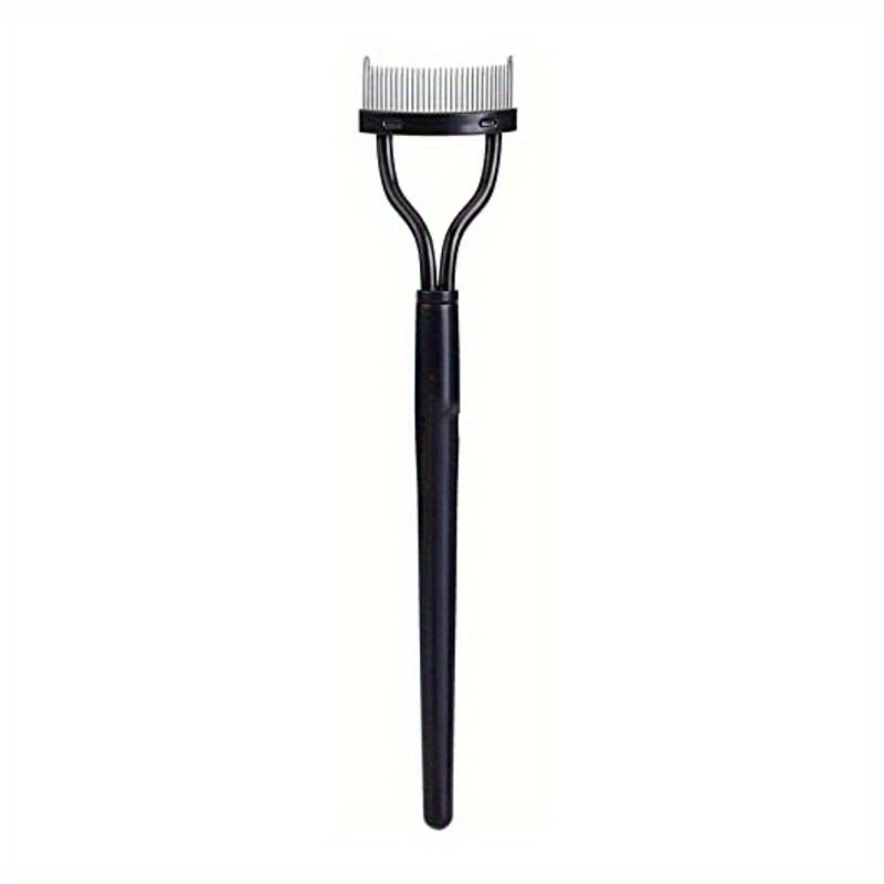 TEMU 1PC Mascara Tarak Mascara Ayırıcı Göz Siyah Uygulayıcı Makyaj Fırçası Aracı Eğimli Tarak Kapağı ile