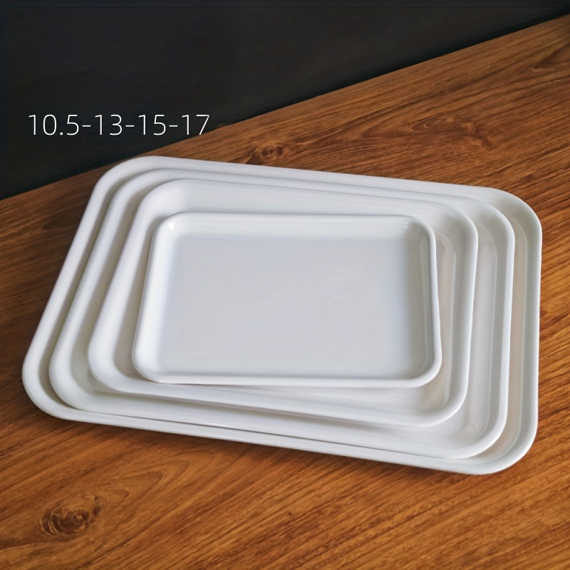 White Serving Tray Melamine Rectangular Serving - Temu