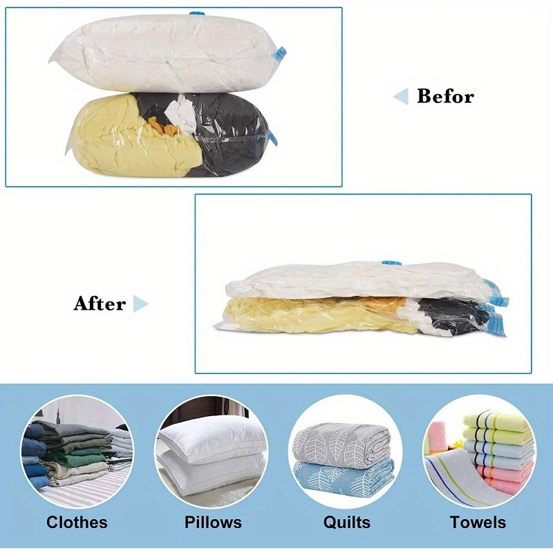 2pcs Vacuum Storage Bags For Bedding Pillow Towel Clothes Space