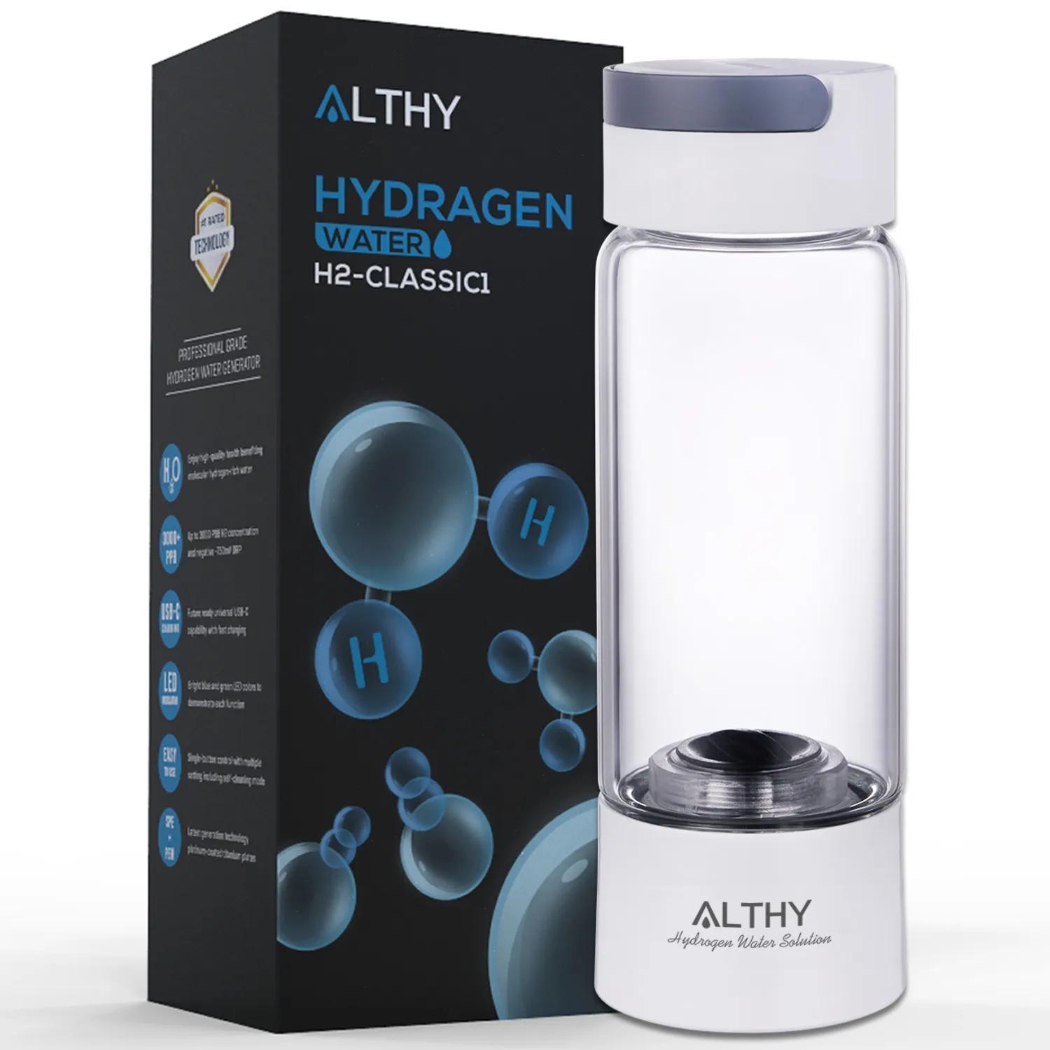 Althy Molecular Hydrogen Water Generator Bottle Glass Water Bottle Outdoor  Sports Fitness, Shop Limited-time Deals