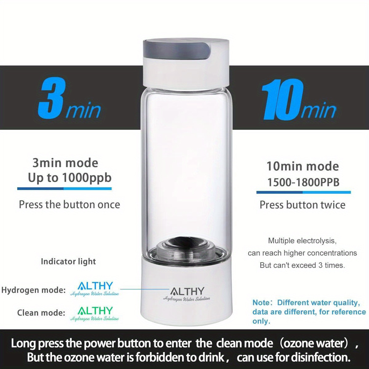   molecular hydrogen water generator bottle glass water bottle for outdoor sports fitness check out today s deals now temu canada details 4