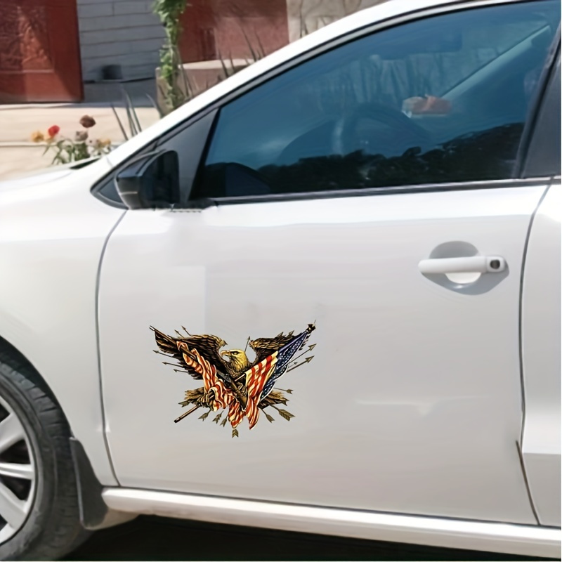 Garneck 2 pegatinas reflectantes para coche, diseño de águila calva,  bandera americana, para ventana de coche, coche, coche, coche, coche,  coche