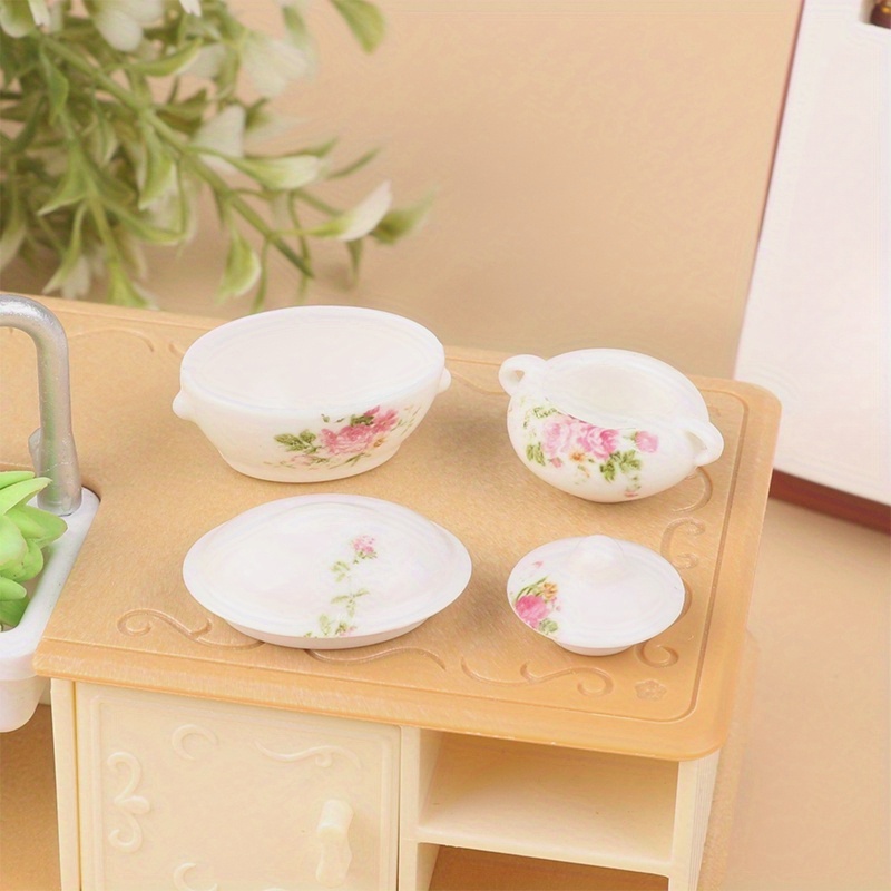 Plastic Mini Pots And Pans 1:12 Toy House Mini Accessories - Temu