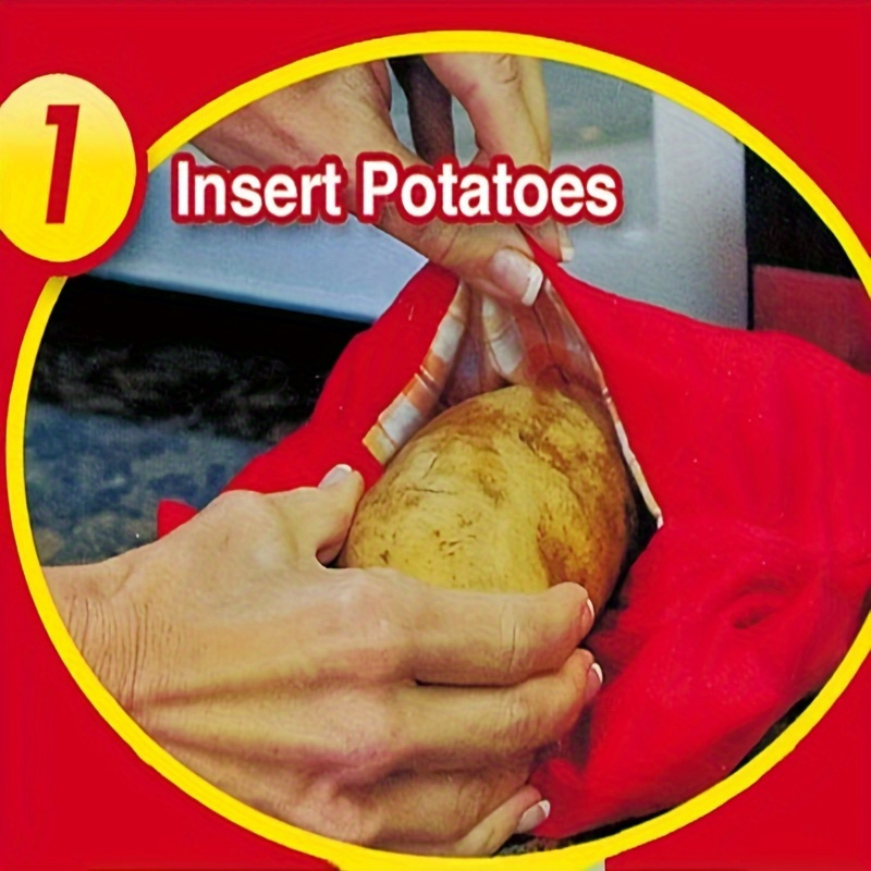 

1pc, Potato Cooker Bag - Quick And Easy Microwave Potato Cooking Solution, Washable Baked Potato Microwave Cooking Quick Fast Cooker Bag, Kitchen Accessories