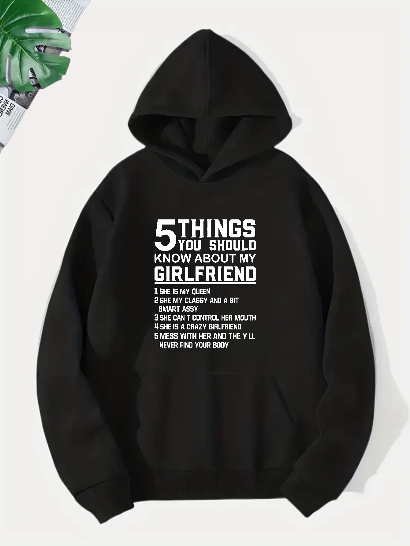 Love Girlfriend Print Hoodie Cool Hoodies Men Men's Casual - Temu