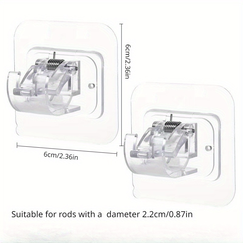 2pcs Support de tige adhésif universel sans perçage Support de