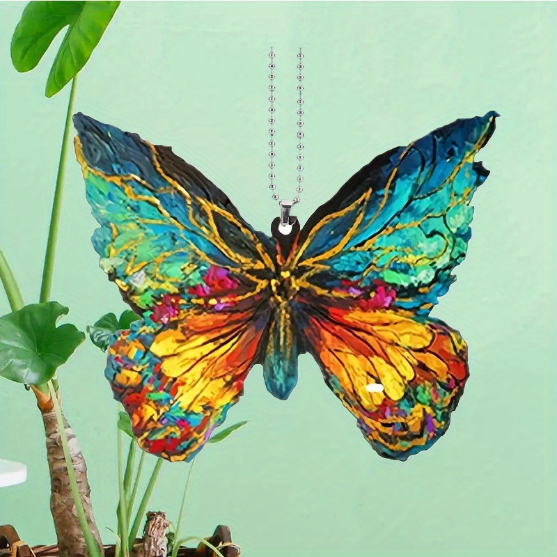 Kaufe Schmetterlings-Kreuz-Acryl-Anhänger, 2D-Flachfenster- und
