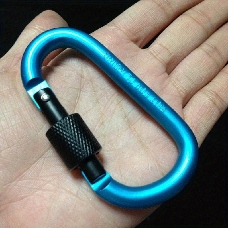 4pcs Aluminum Carabiner Buckle D Ring Key Chain Snap Hook Outdoor Camping