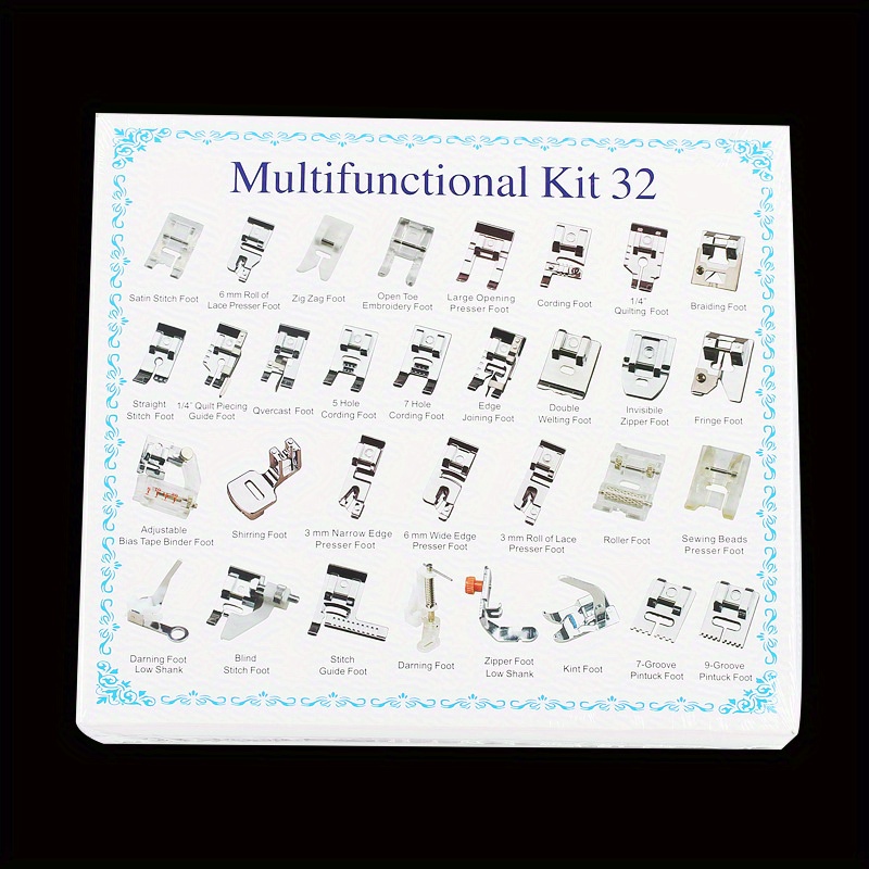 32pcs Sewing Machine Supplies Presser Foot Feet for Sewing Machines Feet  Kit Set