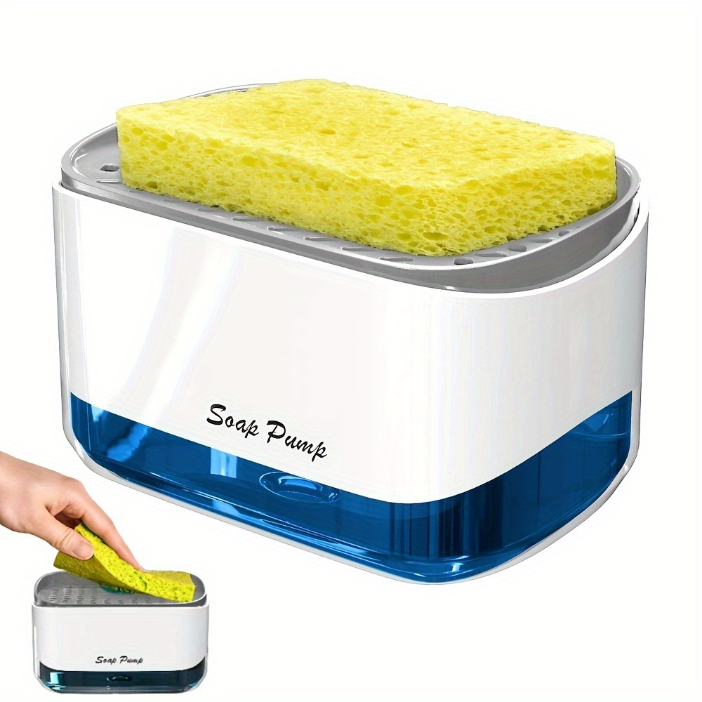 Kitchen Dish Soap Dispenser With Sponge Holder 2 in 1 - Temu