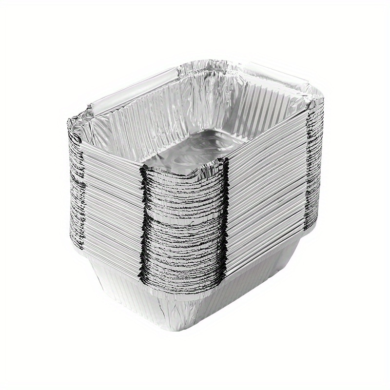 Rectangular Tin Foil Tray, Tin Foil Box, Special Thickened Bowl For  Barbecue, Commercial Baking, Disposable Aluminum Foil Packaging Box - Temu