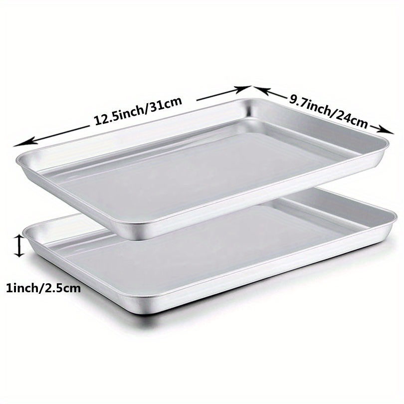 Stainless Steel Baking Pans Bread Drying Baking Pans Rectangle Cookie Pans  Pastry Pans Non-stick Baking Pans Bending Resistant Non-toxic Healthy  Rustproof Durable Mirror Finish Easy Cleaning For Oven - Temu