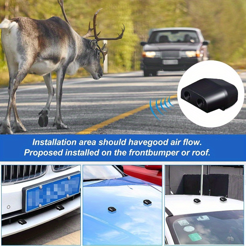 Silbatos de advertencia de ciervos para coche y motocicleta, dispositivo  repelente de animales ultrasónico, 2 piezas - AliExpress
