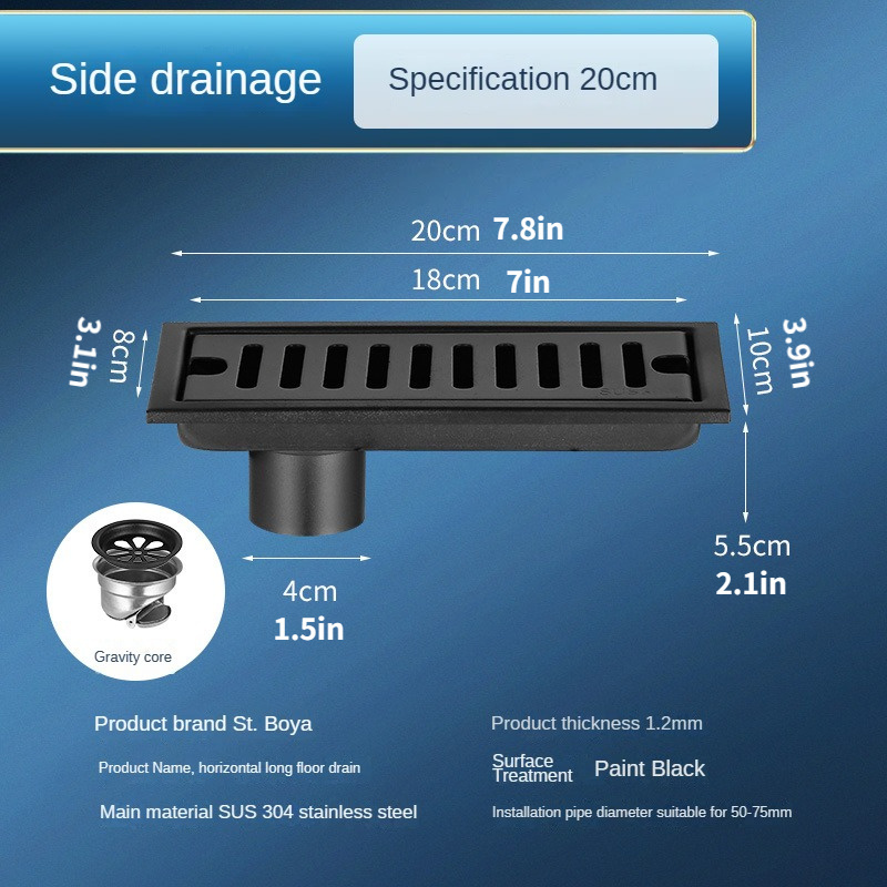 Invisible Floor Drain 304 Stainless Steel Rectangle Anti - Temu