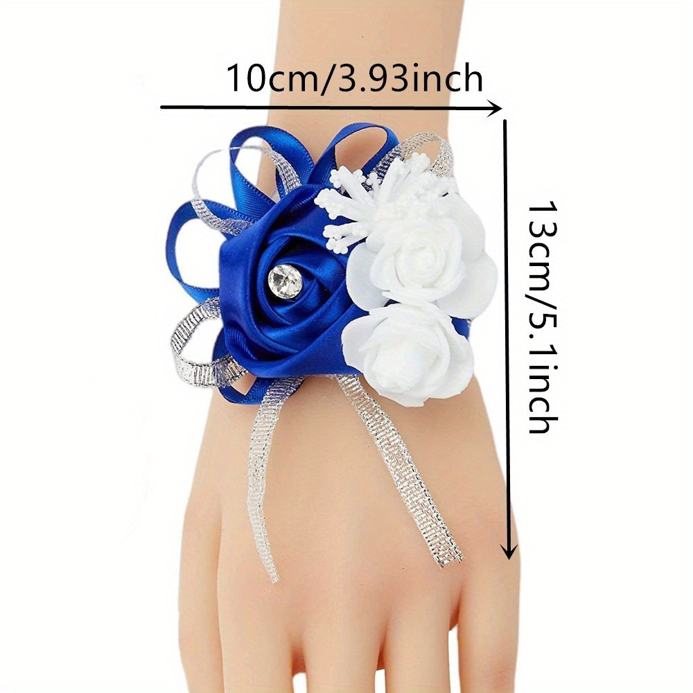 Rose Royal Wrist Corsages For Prom, Wrist Corsages For Wedding Bridal  Bridesmaid Girl Mother Women, Hand Flower For Wedding Formal Dinner Party  Homecoming Ceremony Anniversary - Temu