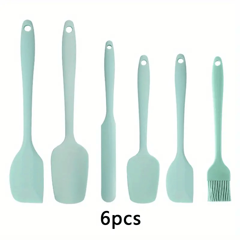 Large And Small Silicone Spatulas, Oil Brush, And Long Macaron Spatula -  Essential Baking Supplies For Cakes, Cheese, And More - Temu