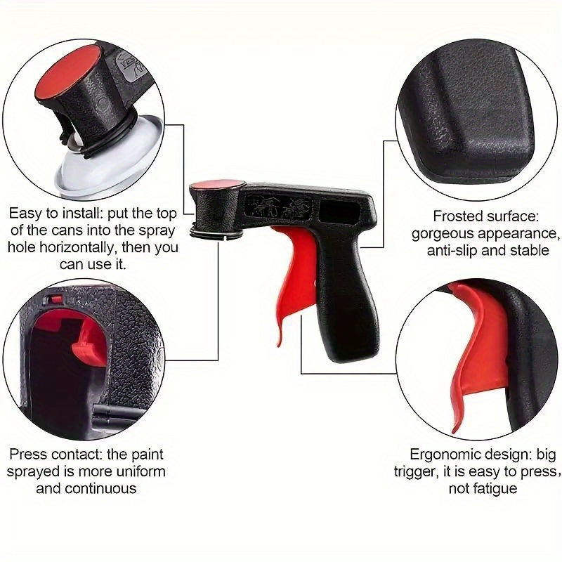 portable power assisted spray gun with self spraying paint compatible handle for automotive painting details 6