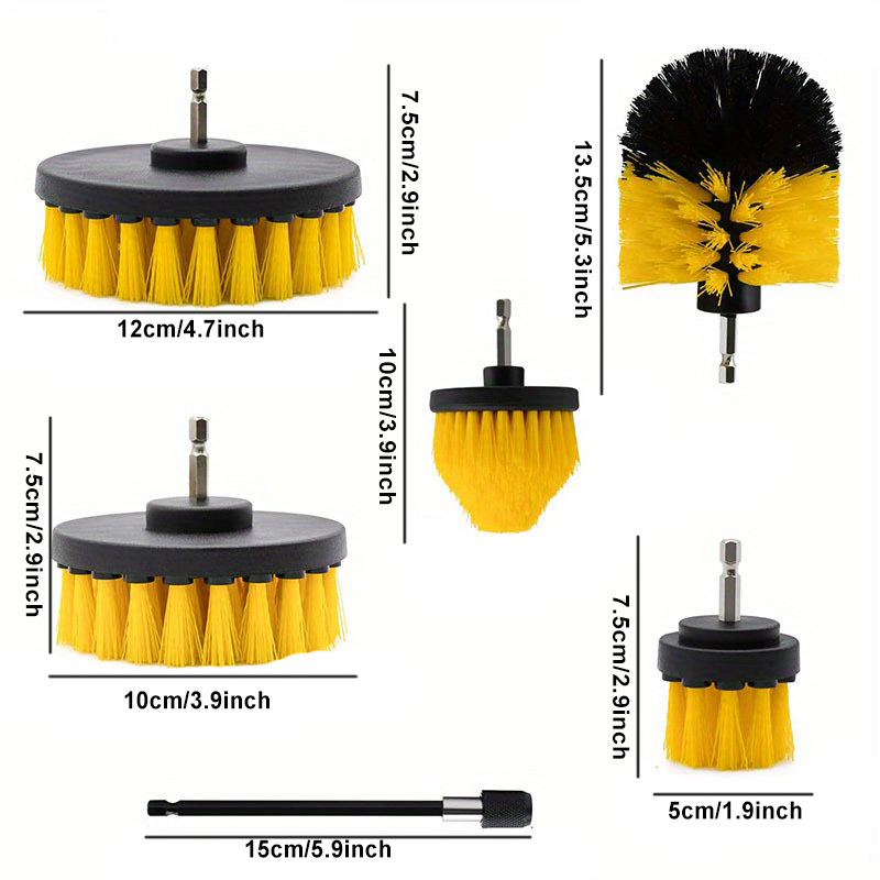 Electric Drill Brush Set - 4PCS All Purpose Scrubber Brush for Car,  Bathroom, Pool, Tile, Floor, Brick, Ceramic, Marble (Green)