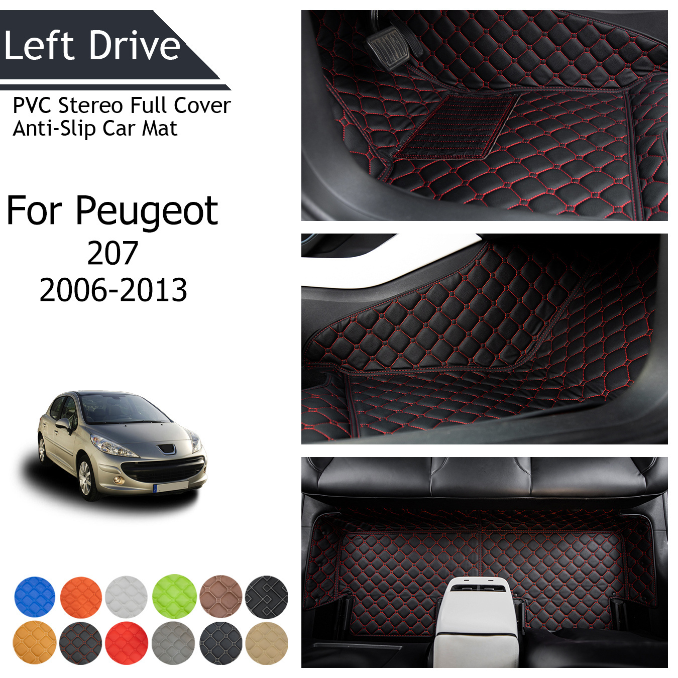 Tegart 【lhd】 Peugeot 207 2006 2013 Tre Strati Pvc Stereo - Temu Italy