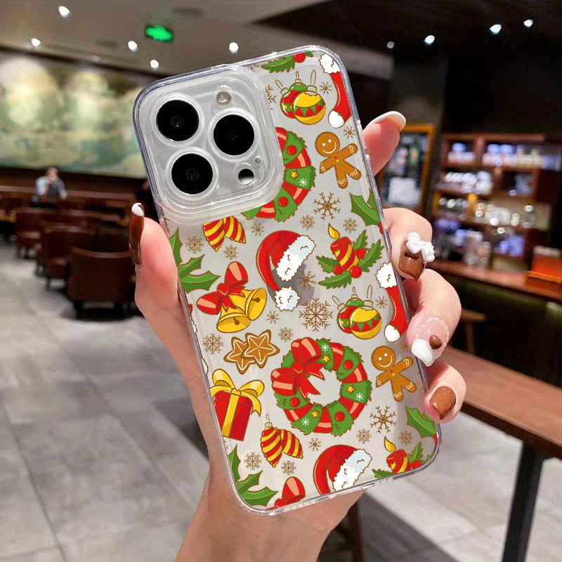 christmas map christmas circle luxury shockproof phone case Temu