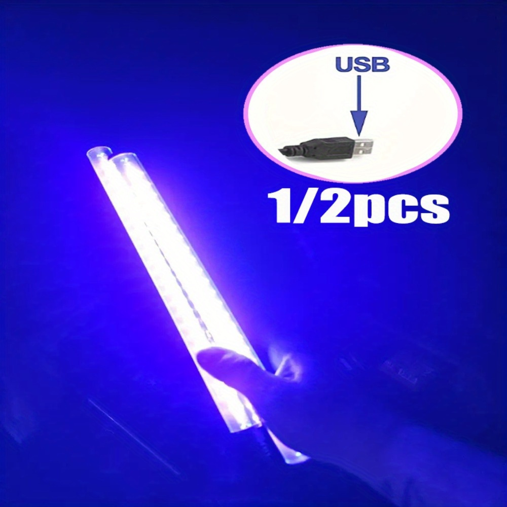 Led Black Light Bar Usb Uv Blacklight Tube Glow In The Dark - Temu
