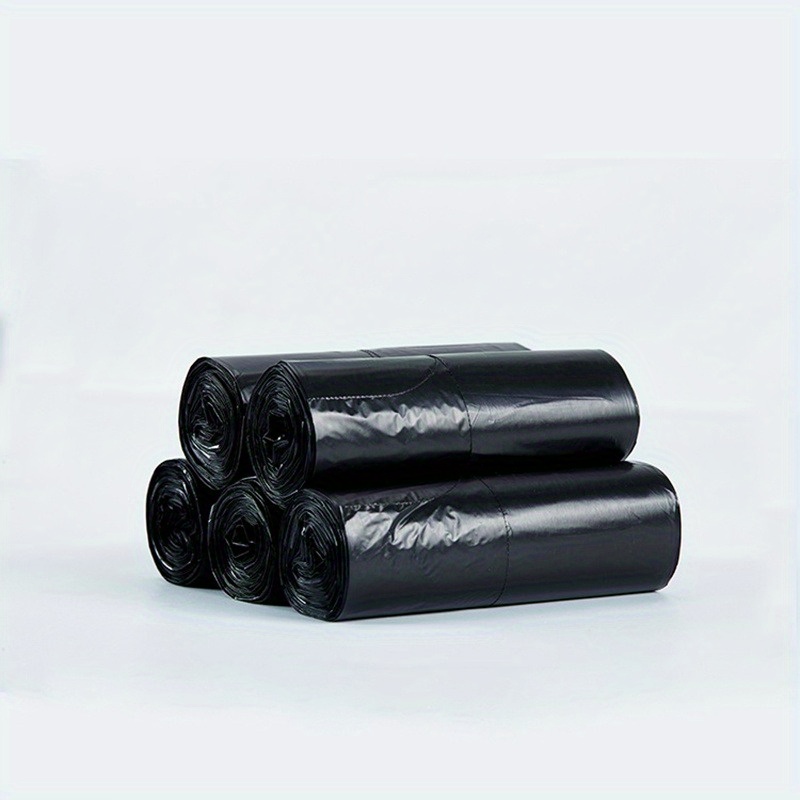 Black Plastic Bag 100pcs, Trash Bag Bathroom Trash