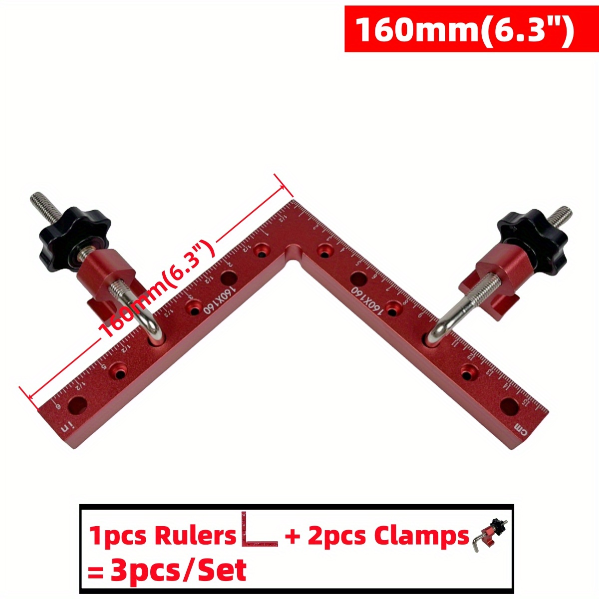 Aluminum Alloy 90 Degree Positioning Squares Right Angle Clamps Corner  Clamp Carpenter Tool for Woodworking Picture Frame Box Cabinets Drawers  2pcs Squares(140mm/5.5)+ 4sets Clamp Block, Angle Clamps -  Canada