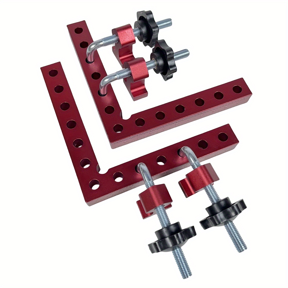 1 2sets 90 Degree Positioning Squares Right Angle Clamps Aluminum Alloy
