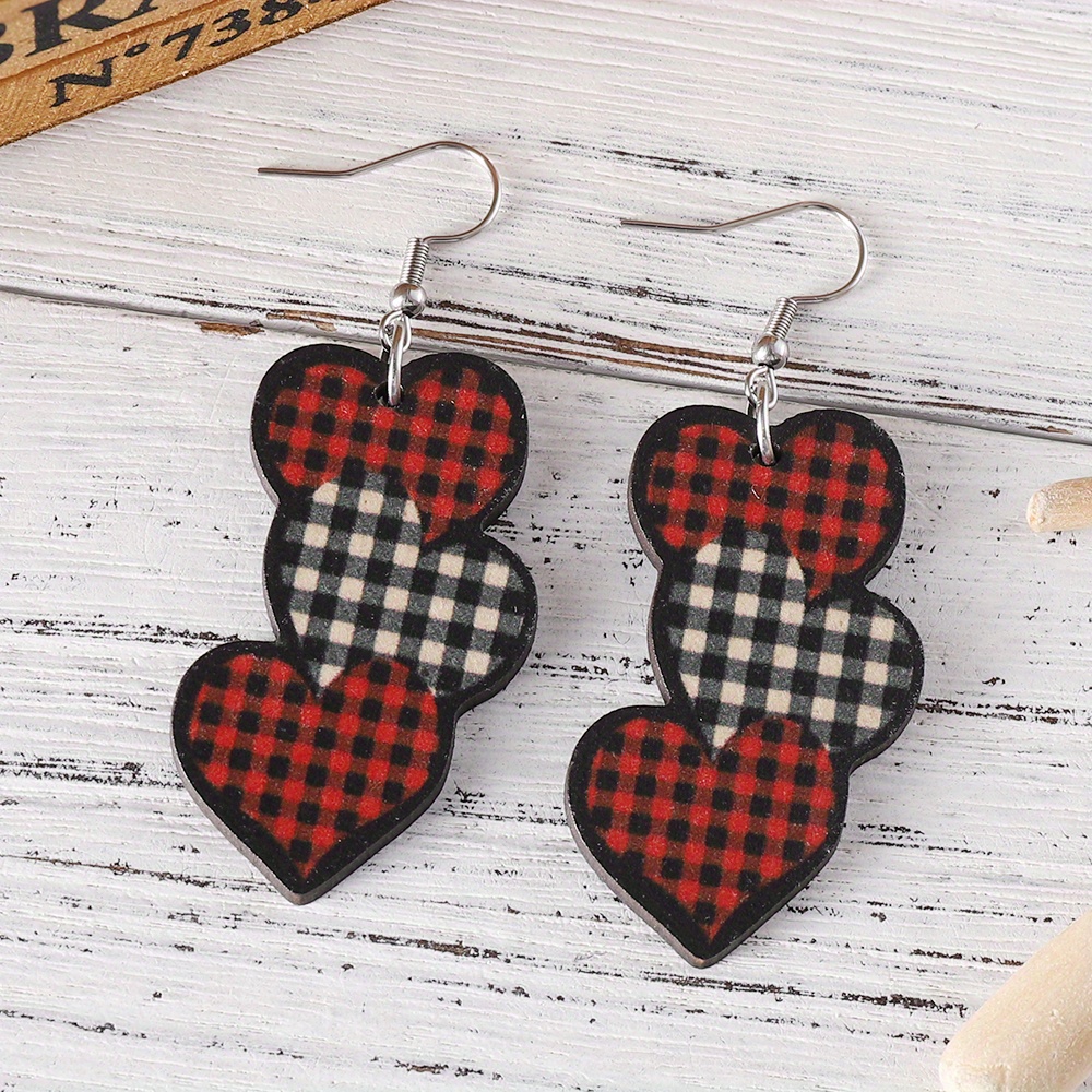 Heart Shape Teardrop Earrings Valentine's Day Earrings