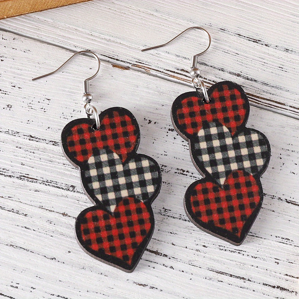 Heart Shape Teardrop Earrings Valentine's Day Earrings