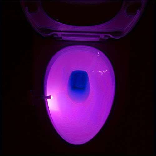 1pc toilet night light motion sensor 8 color changing toilet bowl light led nightlight for bathroom decor bathroom accessories