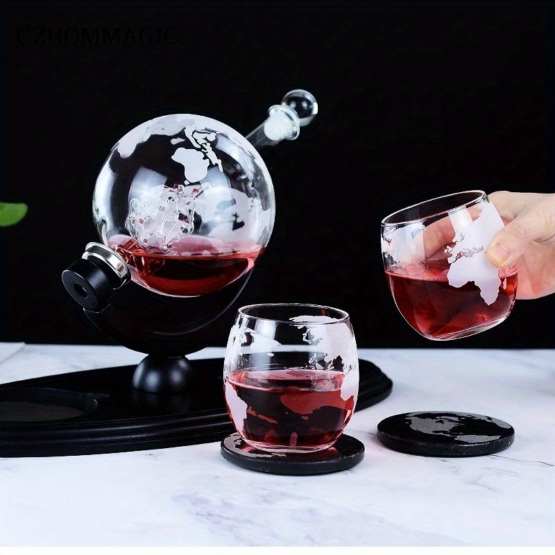 Wine Decanter - 100% Lead-Free Crystal Glass Wine Carafe Hand-Blown Red  Wine Decanter Carafe (6)