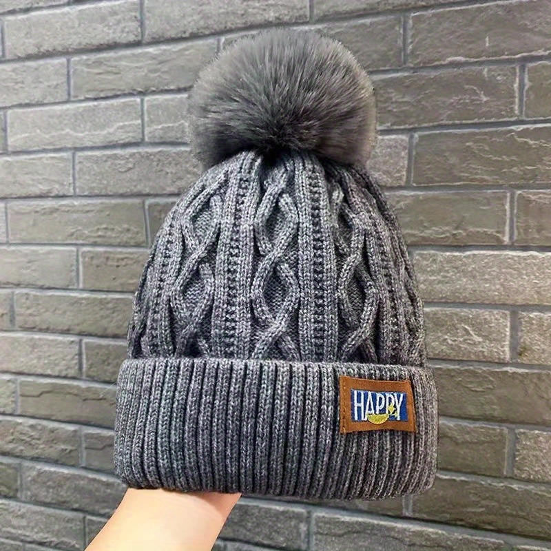 Image of Men' & Women' Triangle Pattern Knit Winter Thermal Cap - Warm Casual Beanie Hat With Unisex, Weather Outdoor Activities,, Skiing, Casual Attire - & -care Suitable For Men And Women