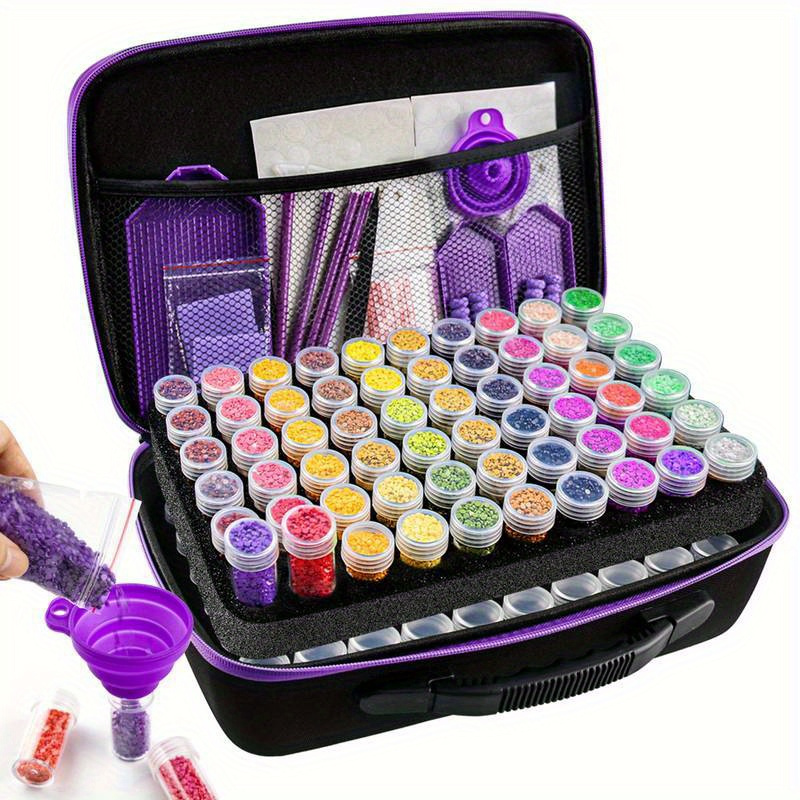 Diamond Painting Accessories Pens Resin Set Suitcases for Tools Funnel  Storage Boxes Diamonds Organizer Empty Suitcase Stickers - AliExpress