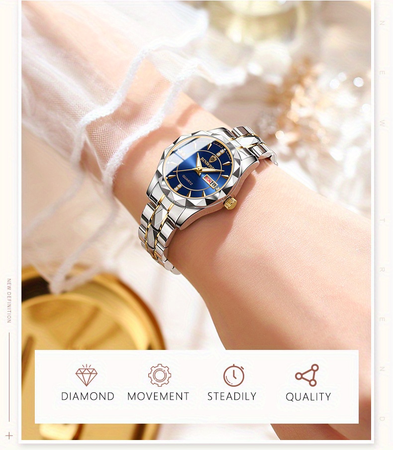 Dropship Vintage Quartz Watch Rhinestones Large Dial Steel Band Watch Fancy  Women Watches Jewelry Sophisticated And Stylish Ladies Watch to Sell Online  at a Lower Price