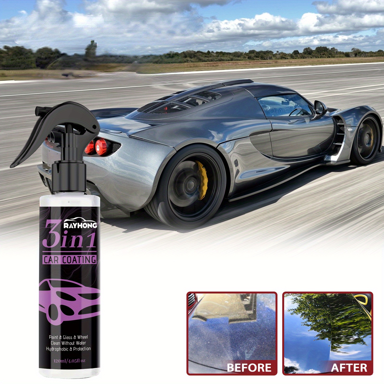  2023 Sopami Car Coating Spray,Sopami Quick Effect Coating Agent,Universal  Lasting Ceramic Car Wax Polish Spray, Spray Car Scratch Paint Wax,Nano  Ceramic Crystal Coating Agent (2Pcs) : Automotive