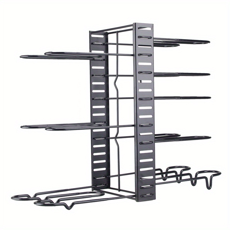 1pc Nero Cucina Pesante Verticale Pot Rack Multi layer Pots - Temu