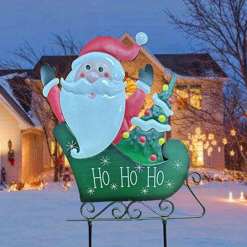 Christmas Outdoor Indoor Yard Signs Decorations Xmas Santa - Temu