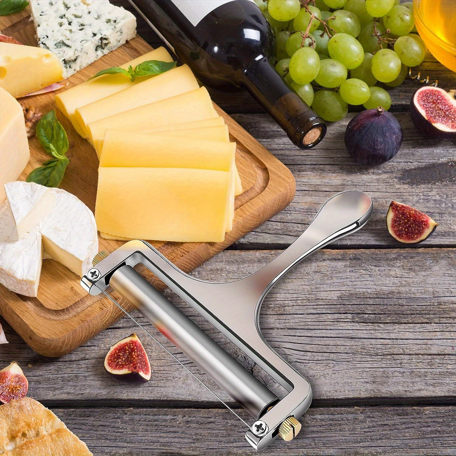 Trancheuse à fromage épaisseur réglable coupe-beurre outils robuste maison  râpe bigoudi coupe-fromage pour fromage à raclette cheddar 
