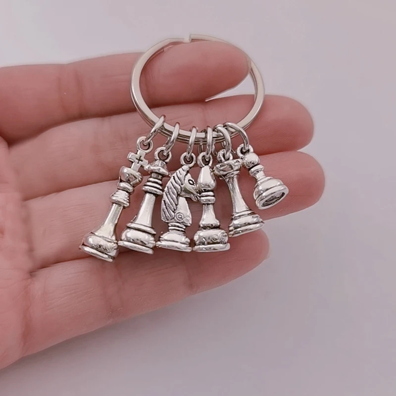 Chess Pieces Keychain For Men Metal Key Ring Purse Bag - Temu