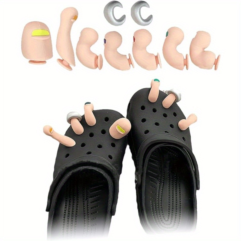 Encantos divertidos para Crocs, dedos de los pies de cocodrilo