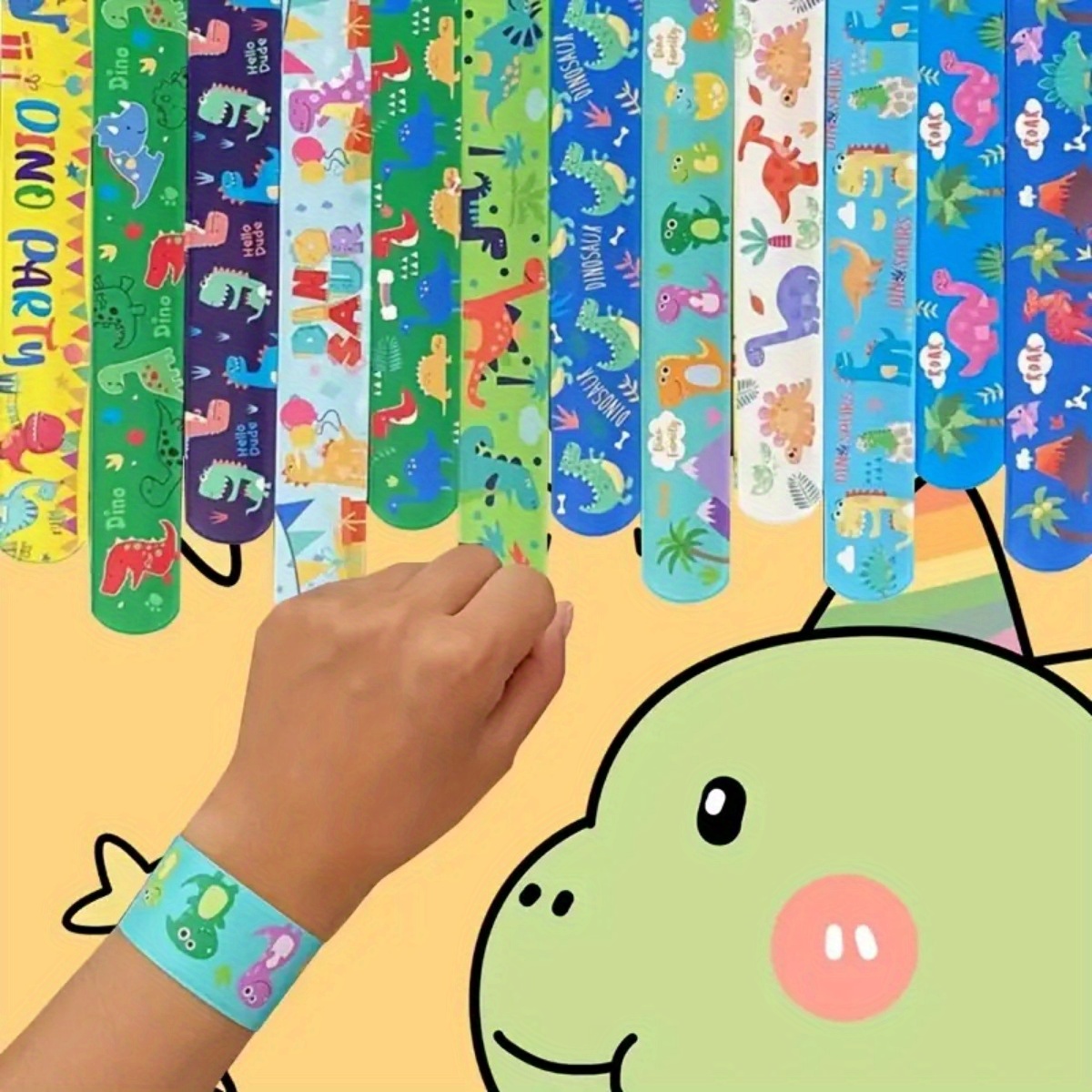 Game Slap Band Snap Bracelet Kids Party Bag Favour Wrist Filler Loot Gift  12Pcs