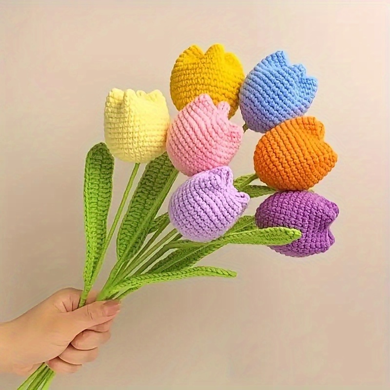 Kaufe Gestrickte Blume, realistische künstliche Blumen