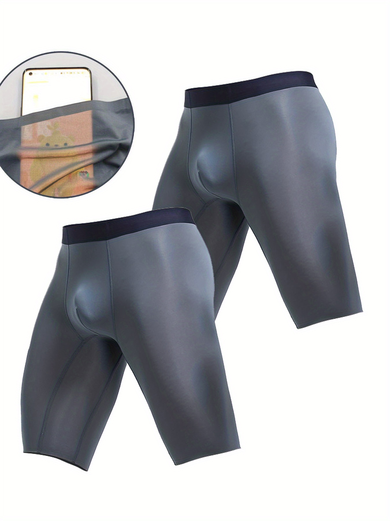 Men's Ice Silk Quick drying Underwear Long Leg Breathable - Temu Israel