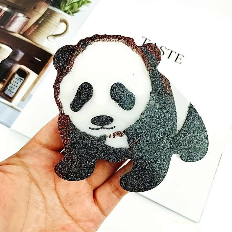 Panda Shape Car Freshie Silicone Mold Cute Panda Shape Epoxy Resin Casting  Mold For Aroma Beads Soap Candy Baking DIY Handmade Wall And Door Art