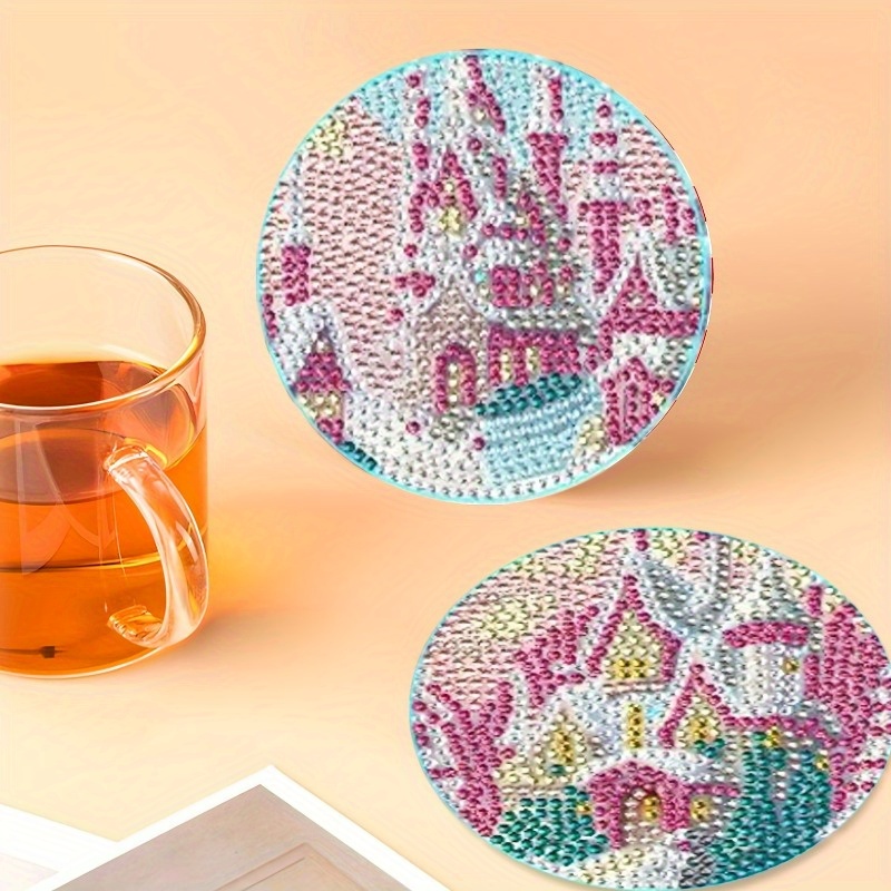 8pcs Diamond Painting Art Coaster With Stand, Hummingbird Diamond Painting  Art Cup Set, DIY Drink Coaster With Cork Base, Diamond Dot Art Painting Coa