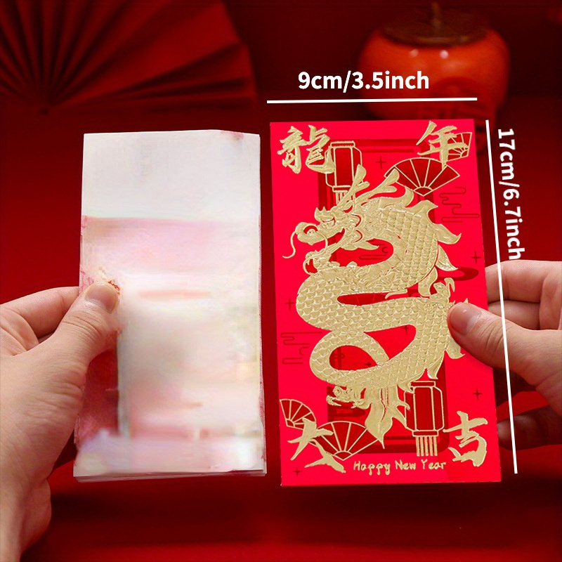 Décorations du nouvel an chinois, enveloppe rouge chinoise, sac d'argent  porte-bonheur pour mariage, 3 pièces/ensemble – les meilleurs produits dans  la boutique en ligne Joom Geek