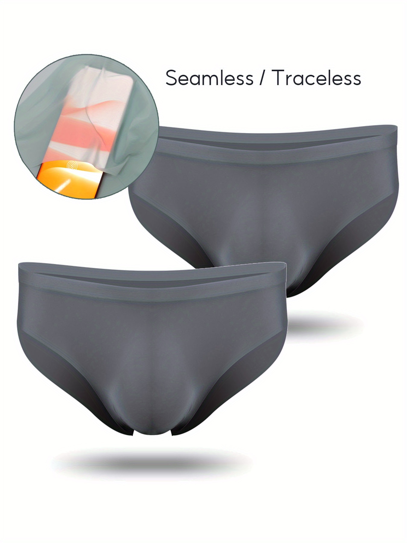 Women's Ice-Silk Seamless Antibacterial Underwear,Thin Breathable Sports  Highly Elastic Microfiber Bikini Panty 